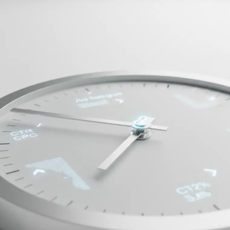 Wykresy spadku CTR i wzrostu CPC w kampanii Facebook Ads pokazujące moment, kiedy należy zmienić kreacje, aby ograniczyć zmęczenie reklam